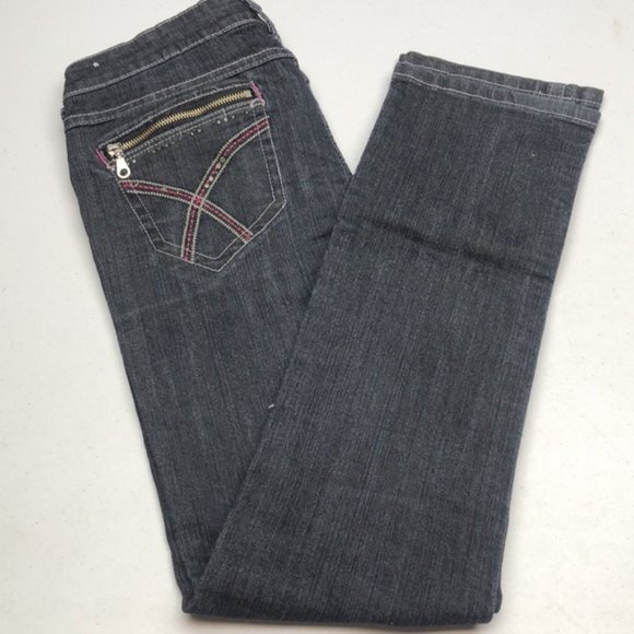 VINTAGE BONGO BLACKWASH SLIM STRAIGHT JEANS 7/29x32 😎 - Picture 10 of 13